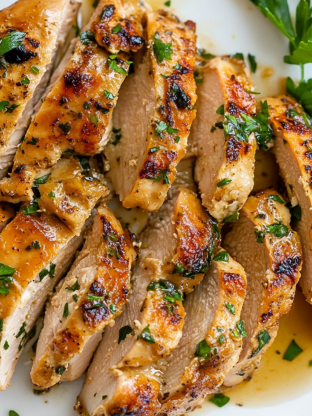 A whole raw chicken on a wooden cutting board, surrounded by fresh rosemary, lemon halves, and garlic cloves, ready to be seasoned and roasted.