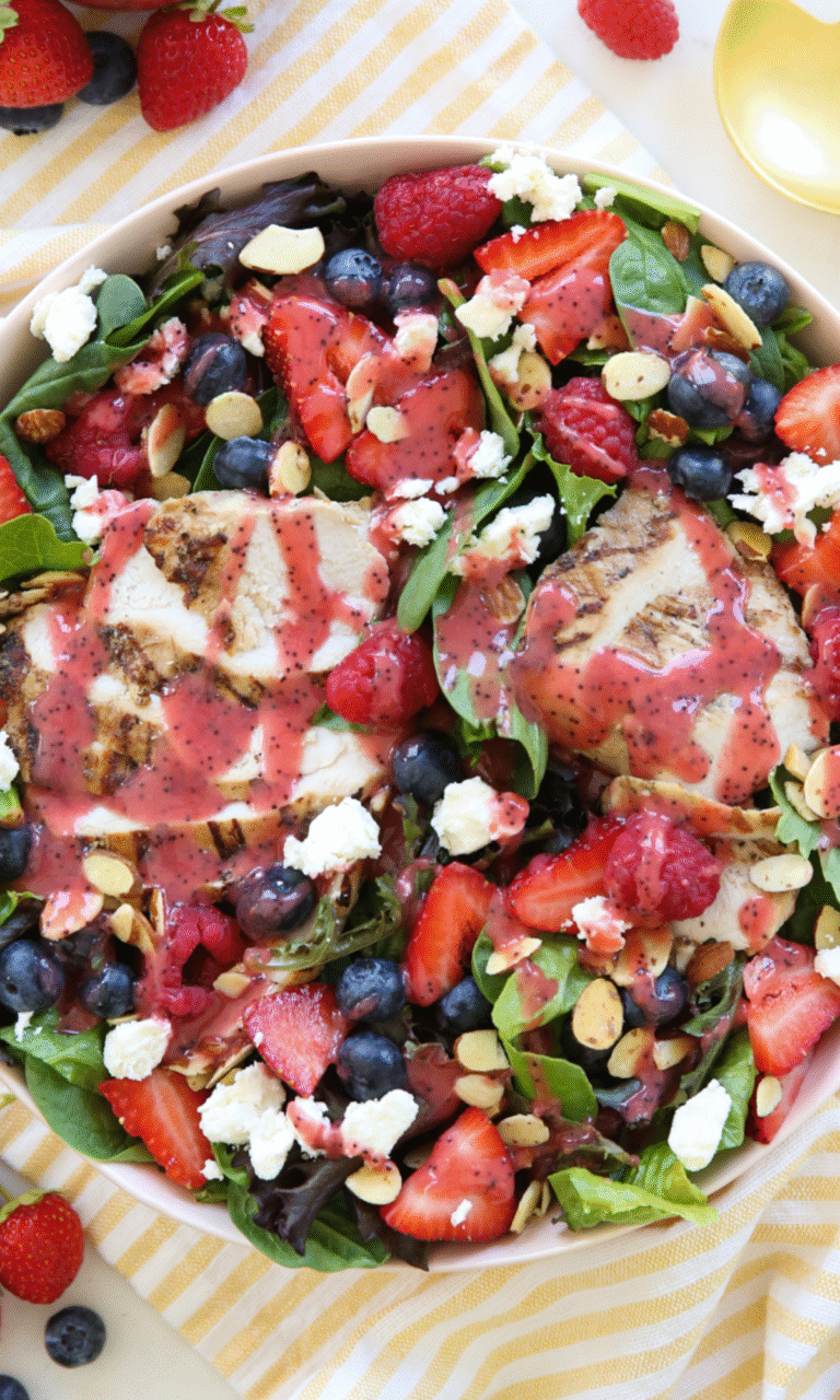 Berry Salad with Creamy Lemon Herb Recipe