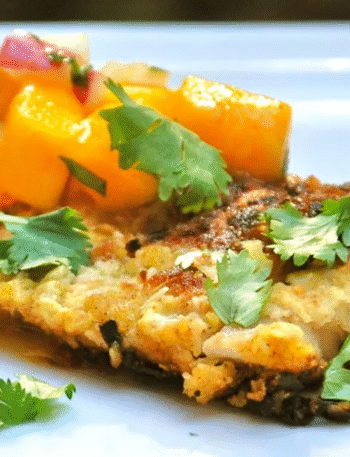 Coconut Crusted Fish with Fresh Mango Salsa Recipe