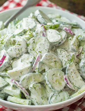 Creamy Cucumber Salad Recipe