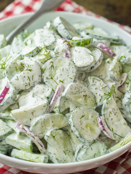 Creamy Cucumber Salad Recipe