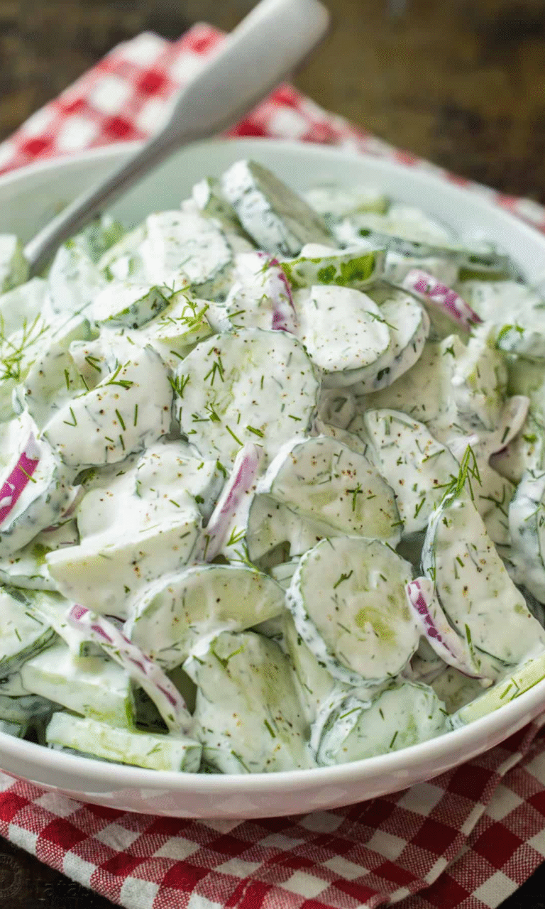 Creamy Cucumber Salad Recipe