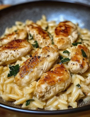 Creamy Parmesan Chicken and Orzo Recipe