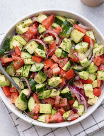 Cucumber Tomato Avocado Salad Recipe