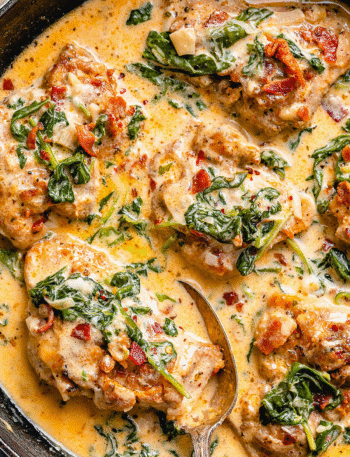 Garlic Chicken with Spinach Recipe