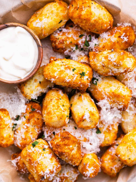 Garlic Parmesan Air-Fried Tots Recipe