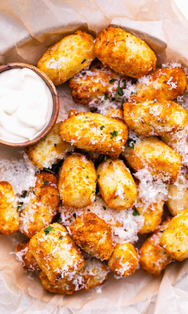 Garlic Parmesan Air-Fried Tots Recipe