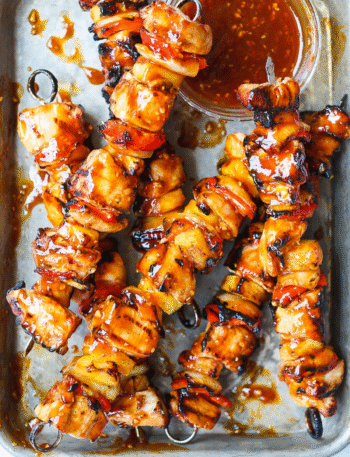 Summer BBQ Chicken Pineapple Skewers Recipe
