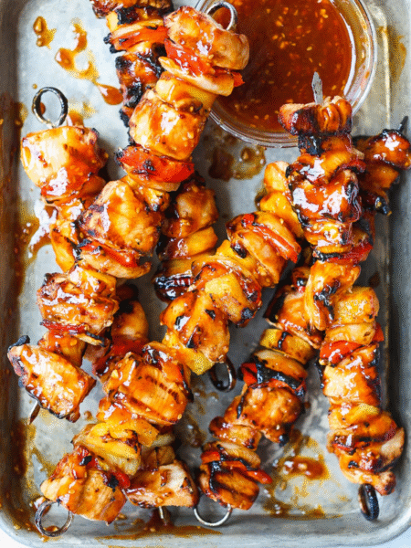 Summer BBQ Chicken Pineapple Skewers Recipe