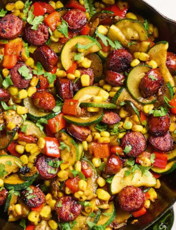 Summer Sausage Skillet with Andouille Sausage Recipe