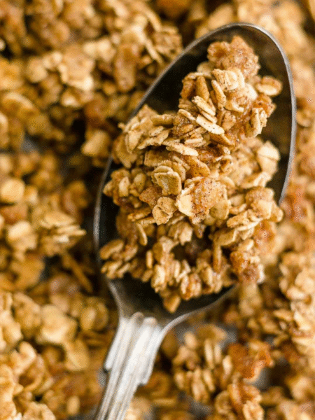 High Protein Homemade Granola Recipe servingHigh Protein Homemade Granola Recipe serving