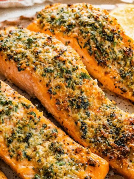 Parmesan-Herb Baked Salmon Recipe