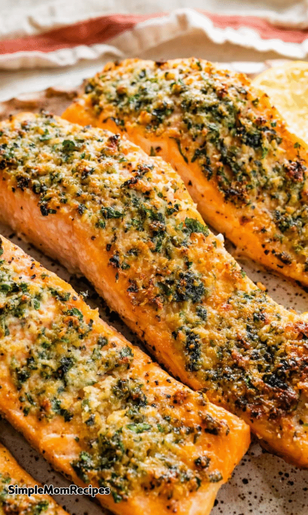 Parmesan-Herb Baked Salmon Recipe
