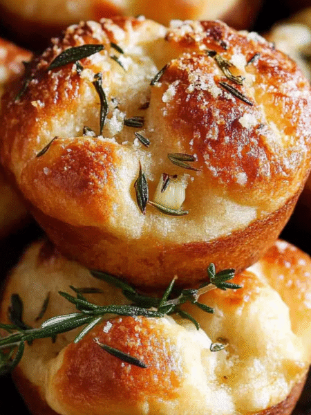 Rosemary Garlic Focaccia Muffins Recipe