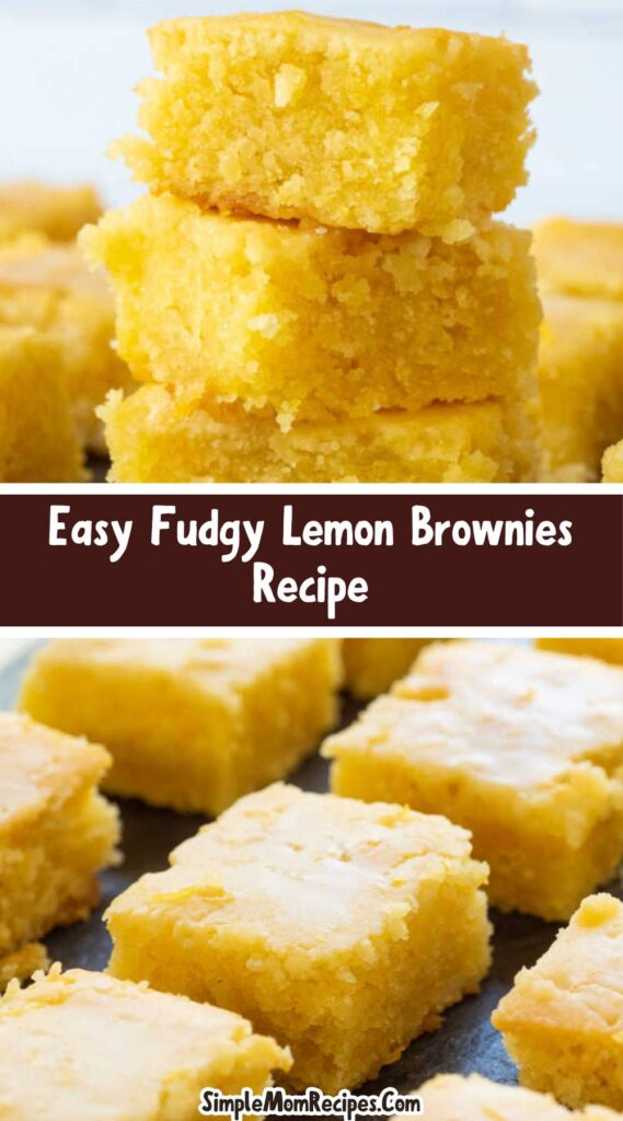 how to make Easy Fudgy Lemon Brownies Recipe