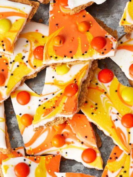 Easy Candy Corn Bark Recipe
