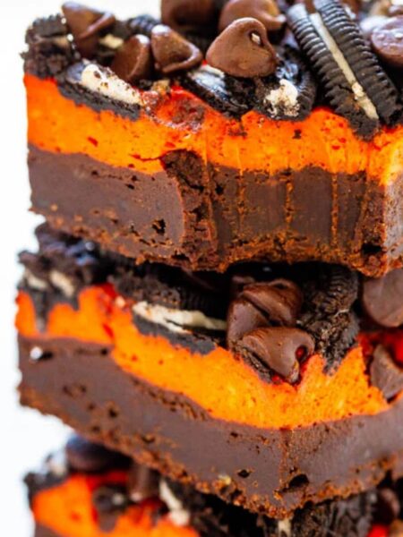 Halloween Swirl Cream Cheese Brownies