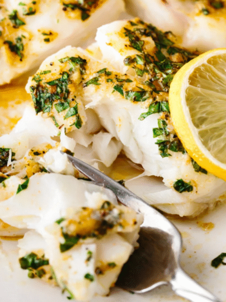 Baked Cod or White Fish with Garlic Butter Recipe