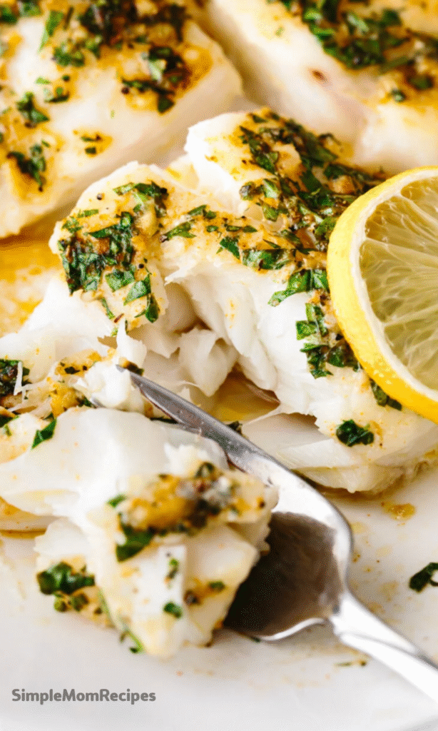 Baked Cod or White Fish with Garlic Butter Recipe