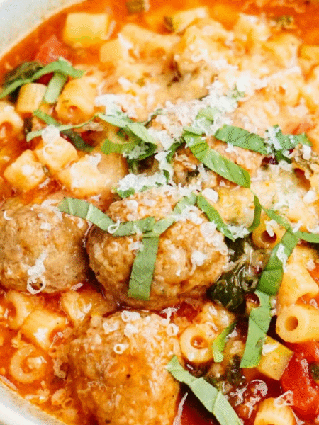 Fall Crockpot Meatball Soup Recipe