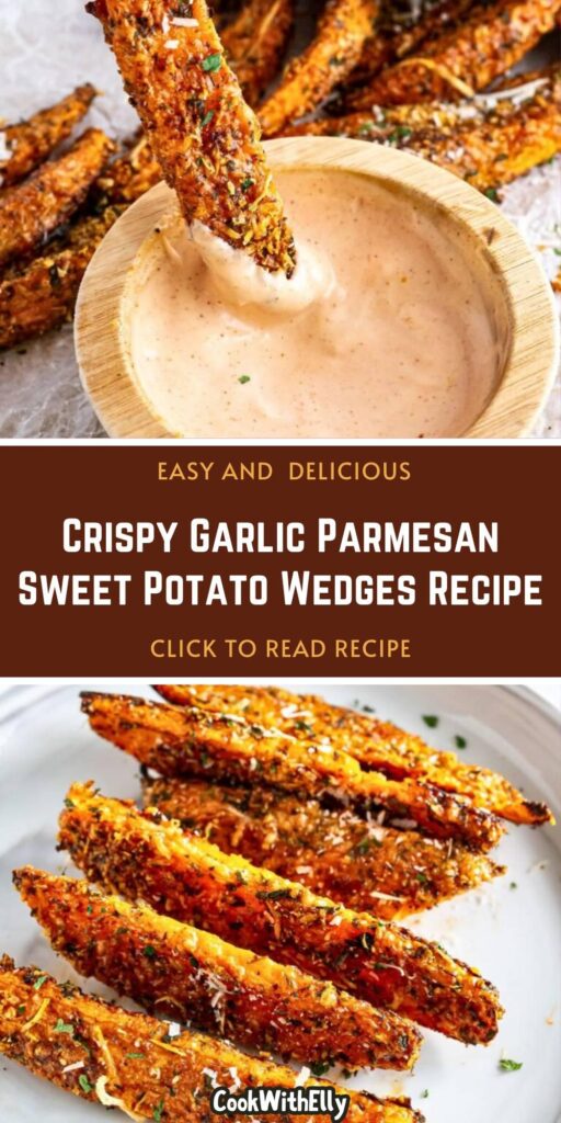 How to make Crispy Garlic Parmesan Sweet Potato Wedges Recipe