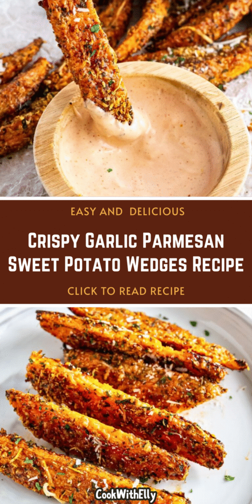 How to make Crispy Garlic Parmesan Sweet Potato Wedges Recipe
