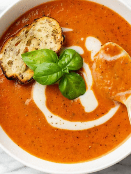 Roasted Tomato Basil Soup Recipe