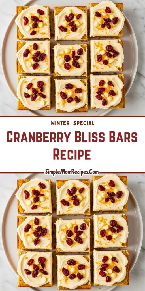 Cranberry Bliss Bars Recipe