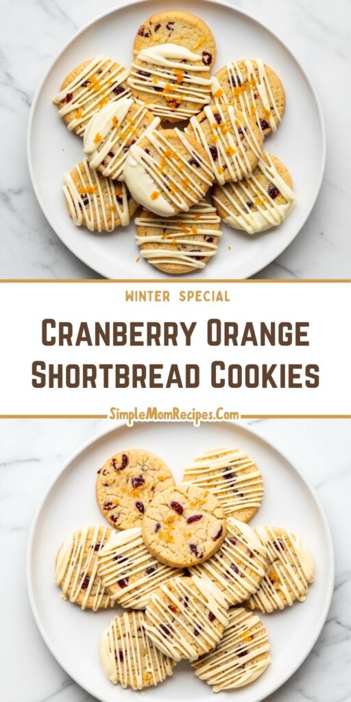 Cranberry Orange Shortbread Cookies Recipe