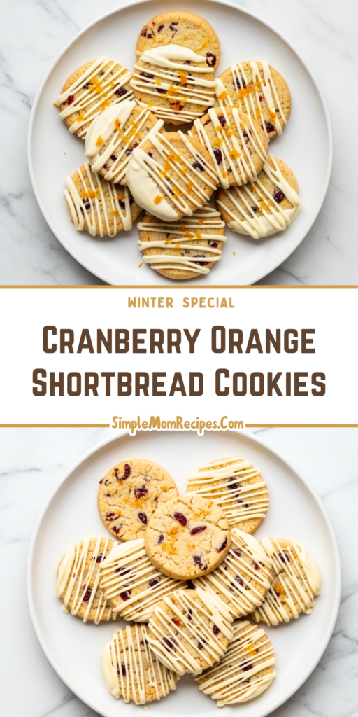 Cranberry Orange Shortbread Cookies Recipe