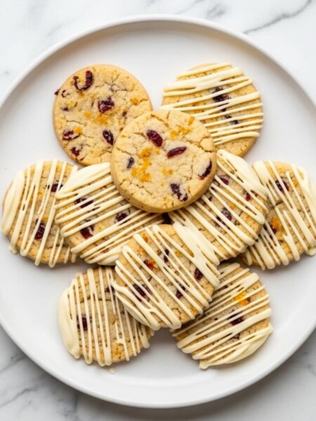 Cranberry Orange Shortbread Cookies Recipe