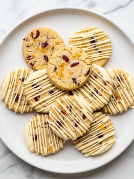 Cranberry Orange Shortbread Cookies Recipe