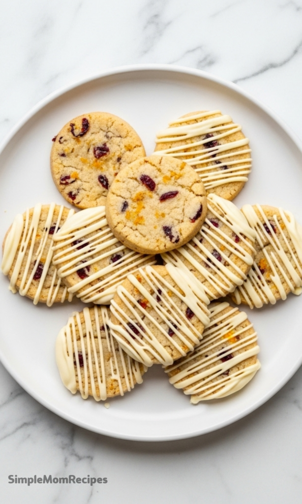 Cranberry Orange Shortbread Cookies Recipe