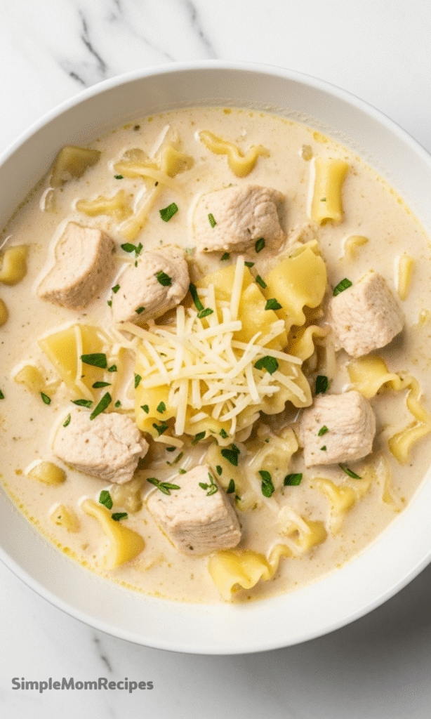 Creamy White Chicken Lasagna Soup Recipe