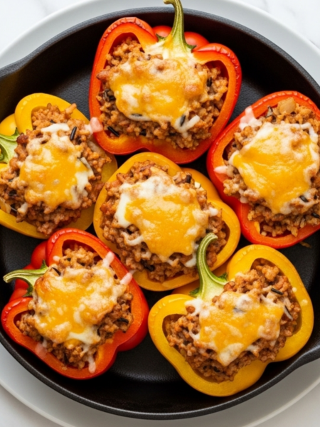 Ground Turkey Stuffed Peppers Recipe