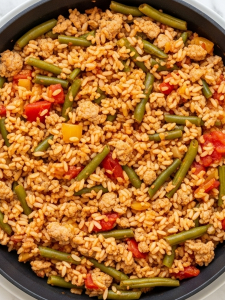 Ground Turkey and Rice Skillet Recipe