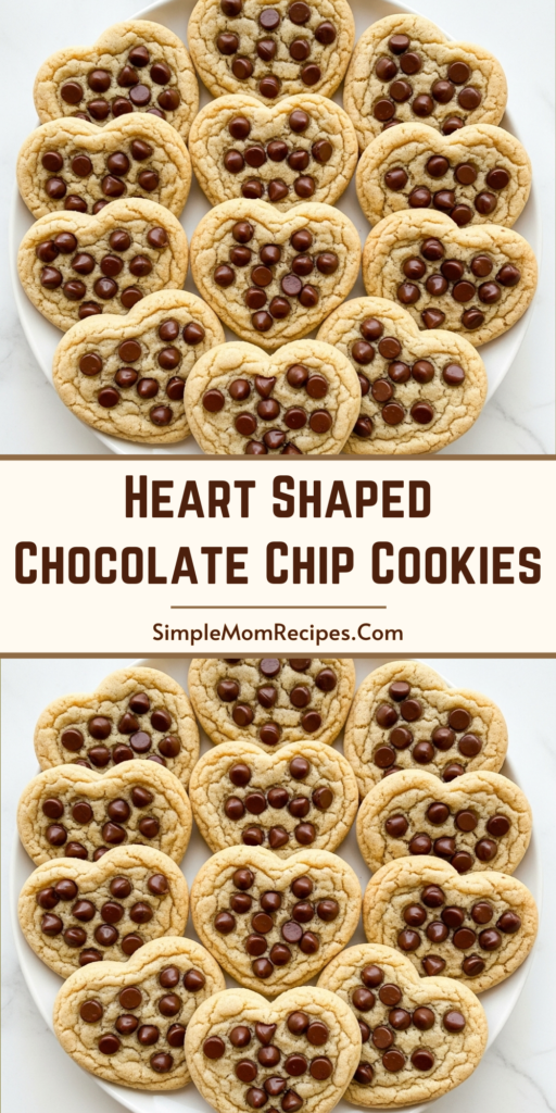 Heart Shaped Chocolate Chip Cookies