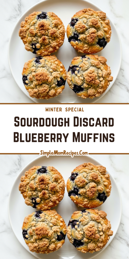 Sourdough Discard Blueberry Muffins Recipe