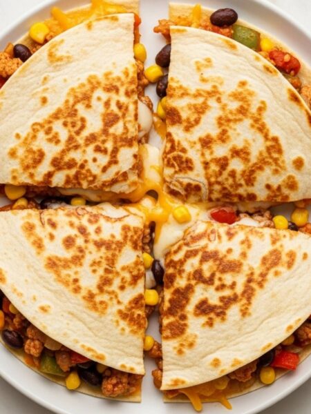 Cheesy Ground Turkey Quesadillas Recipe