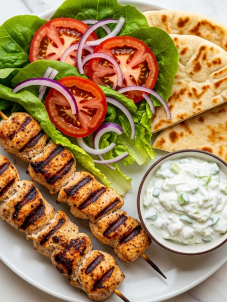 Chicken Souvlaki with Tzatziki Recipe
