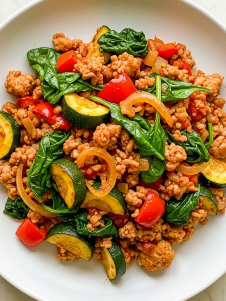 Easy Ground Turkey and Zucchini Skillet Recipe