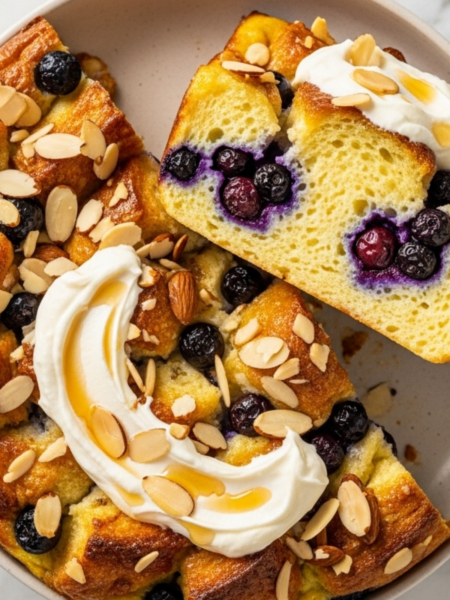 French Toast Blueberry Breakfast Bake Recipe