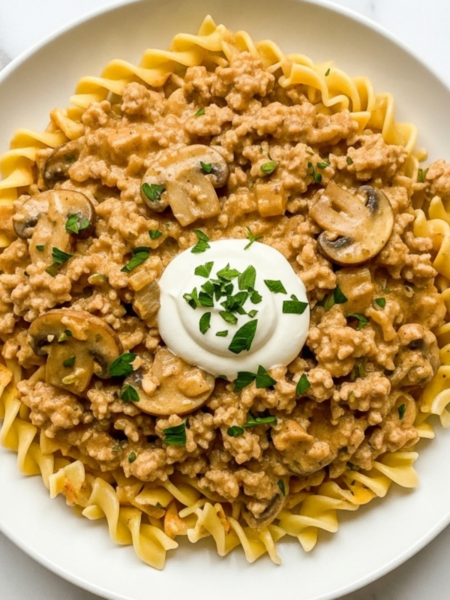 Ground Turkey Stroganoff Recipe