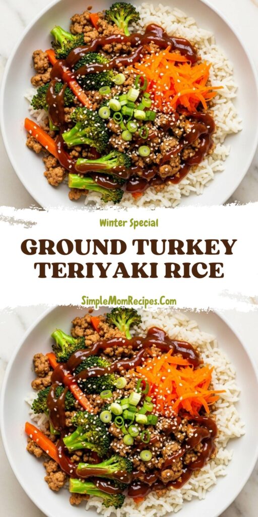 Healthy Ground Turkey Teriyaki Rice Bowl Recipe