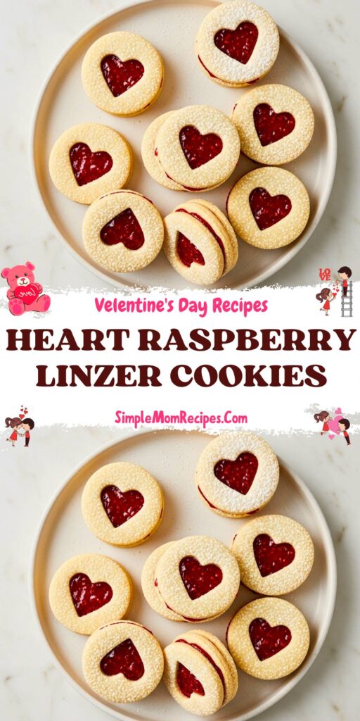 Heart Shaped Raspberry Linzer Cookies Recipe