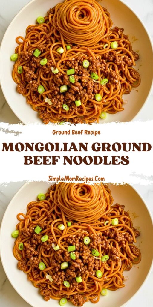 Mongolian Ground Beef Noodles Recipe