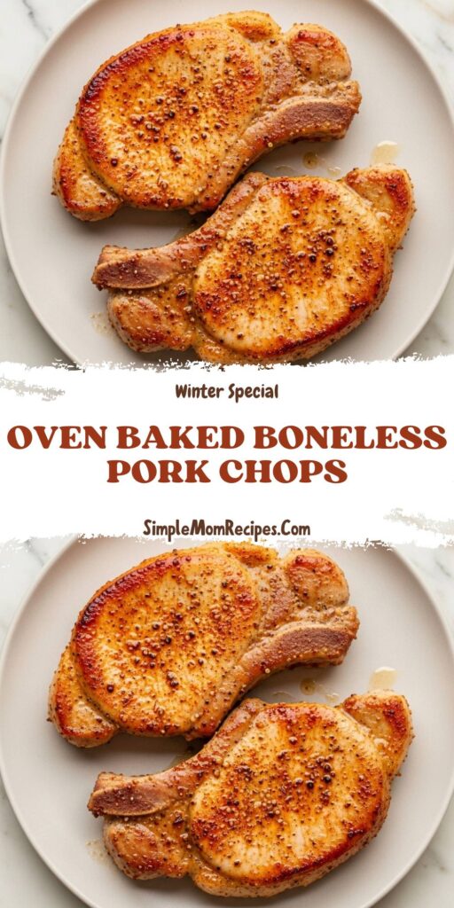 Oven Baked Boneless Pork Chops Recipe