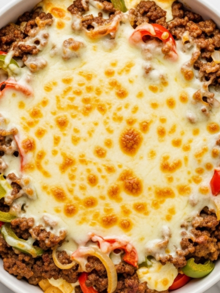 Philly Cheesesteak Casserole Recipe