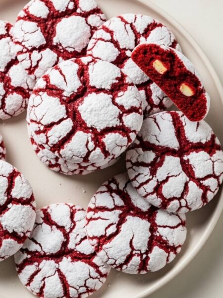 Red Velvet Crinkle Cookies Recipe
