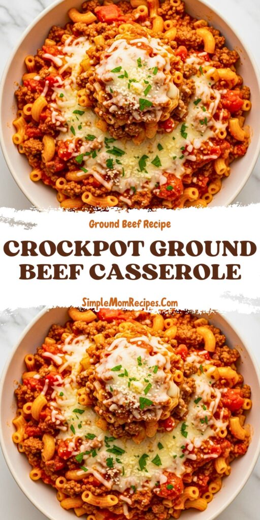 Slow Cooker Ground Beef Casserole Recipe